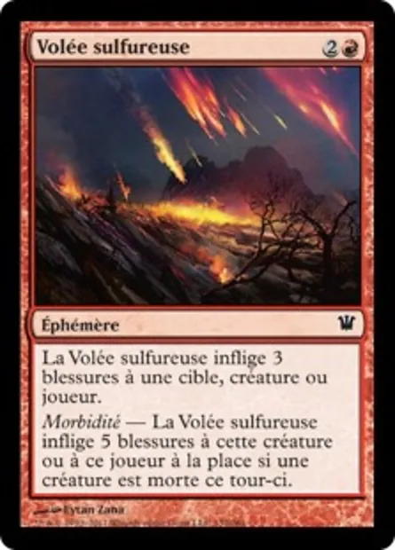 Volée sulfureuse, carte Magic ISD 132 — extension Innistrad