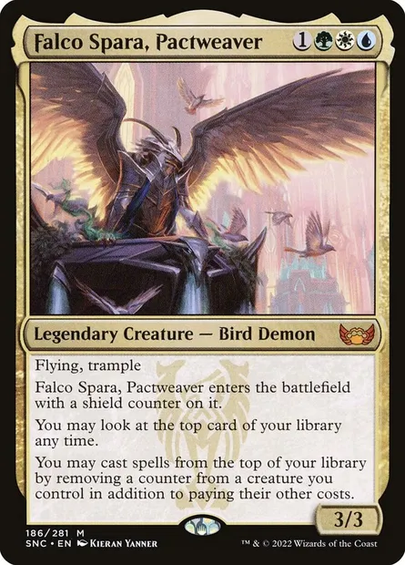Falco Spara, Pactweaver, Magic card SNC 186 — Streets of New Capenna set