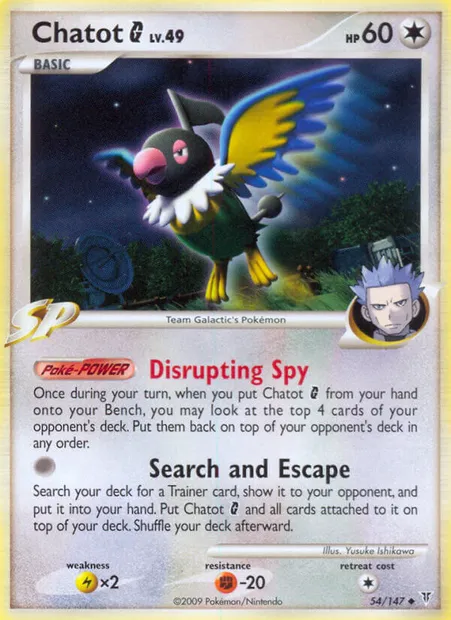 Chatot G, Pokémon card SV 54 — Supreme Victors set