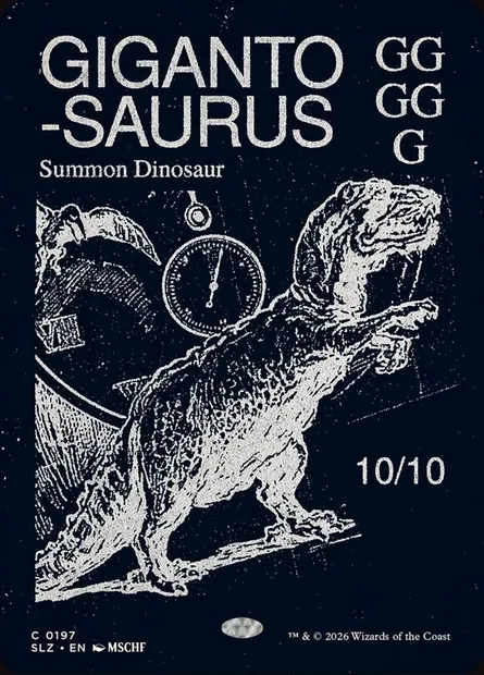 GIGANTO-SAURUS, Magic card SLZ 197 — The Zeta Set set