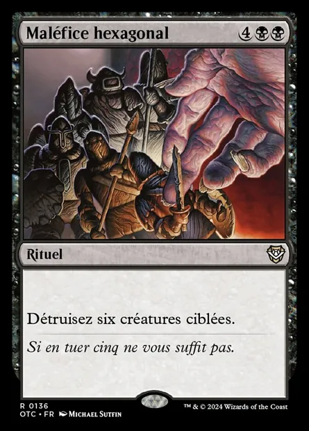 Maléfice hexagonal, carte Magic OTC 136 — extension Outlaws of Thunder Junction Commander