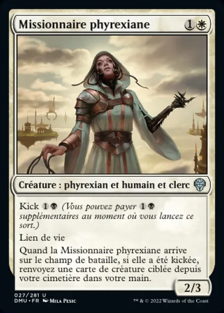 Missionnaire phyrexiane, carte Magic DMU 27 — extension Dominaria Uni