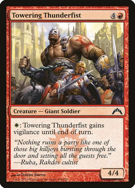 Towering Thunderfist, Magic card GTC 109 — Gatecrash set