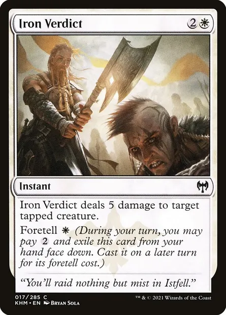 Iron Verdict, Magic card KHM 17 — Kaldheim set