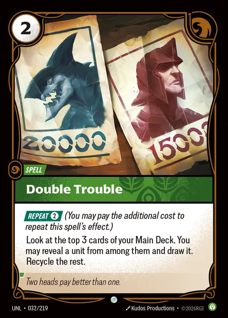 Double Trouble, carte Riftbound UNL 032 — extension Unleashed