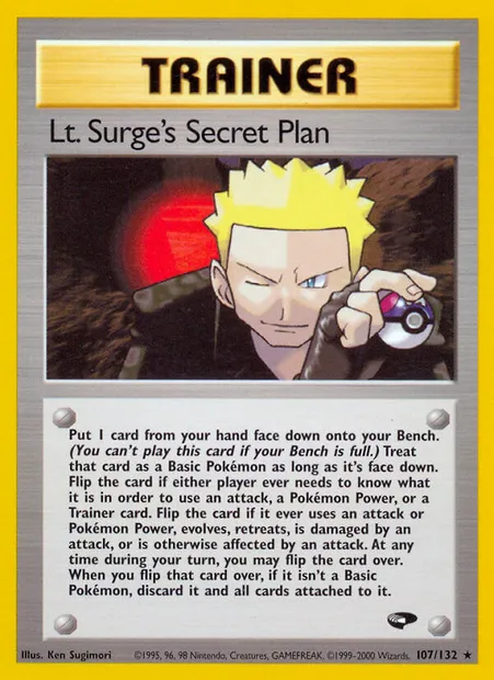 Lt. Surge's Secret Plan, carte Pokémon GC 107 — extension Gym Challenge