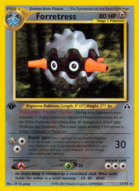 Forretress, Pokémon card ND 21 — Neo Discovery set
