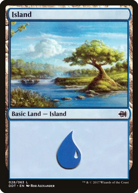 Island, Magic card DDT 28 — Duel Decks: Merfolk vs. Goblins set