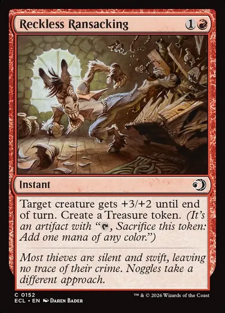 Reckless Ransacking, Magic card ECL 152 — Lorwyn Eclipsed set