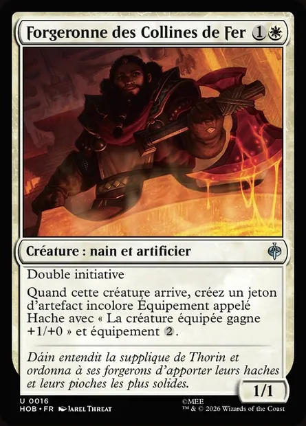 Forgeronne des Collines de Fer, carte Magic HOB 16 — extension The Hobbit