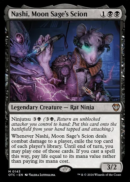 Nashi, Moon Sage's Scion, Magic card OTC 143 — Outlaws of Thunder Junction Commander set