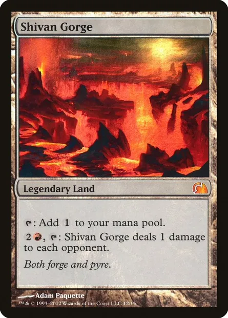 Gorge de Shiv, carte Magic V12 12 — extension From the Vault: Realms