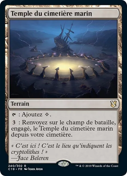 Temple du cimetière marin, carte Magic C19 240 — extension Commander 2019