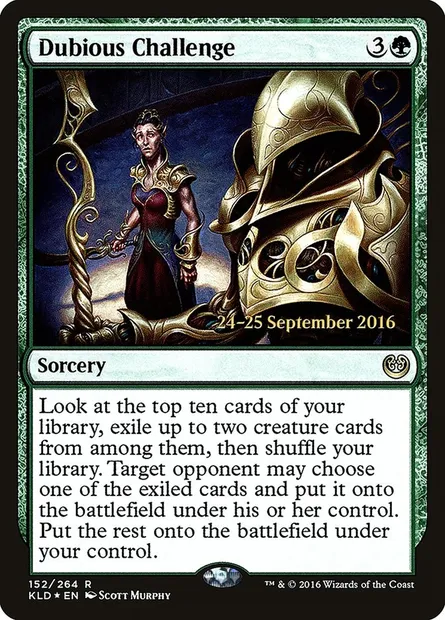 Défi douteux, carte Magic PKLD 152s — extension Kaladesh Promos