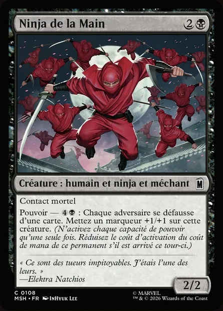 Ninja de la Main, carte Magic MSH 108 — extension Marvel Super Heroes