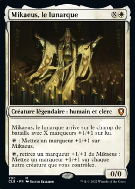 Mikaeus, le lunarque, carte Magic CLB 700 — extension Commander Légendes : la bataille de la Porte de Baldur