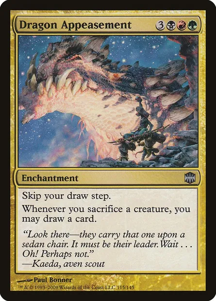 Dragon Appeasement, Magic card ARB 115 — Alara Reborn set