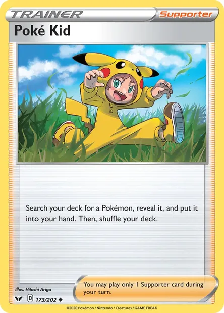 Poké Kid, Pokémon card SSH 173 — Sword & Shield set