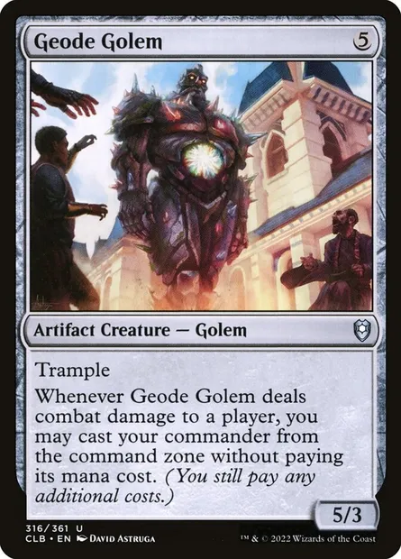 Geode Golem, Magic card CLB 316 — Commander Legends: Battle for Baldur's Gate set