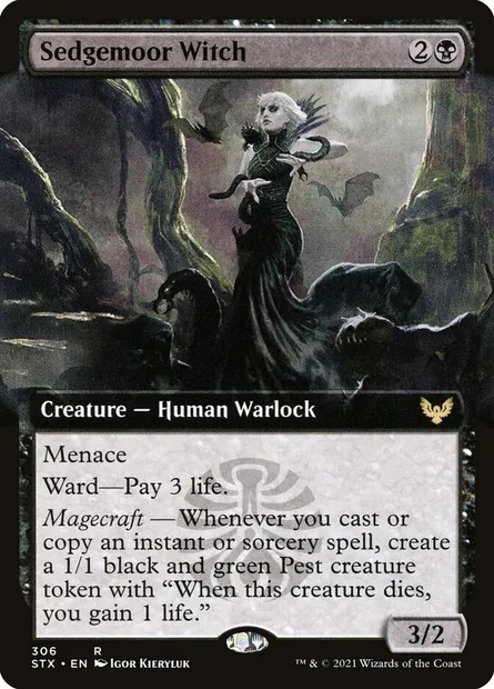 Sedgemoor Witch, Magic card STX 306 — Strixhaven: School of Mages set