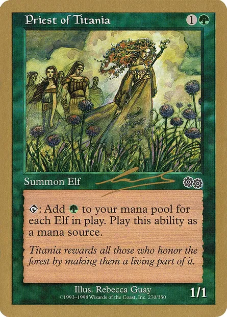 Prêtresse de Titania, carte Magic WC00 nl270 — extension World Championship Decks 2000