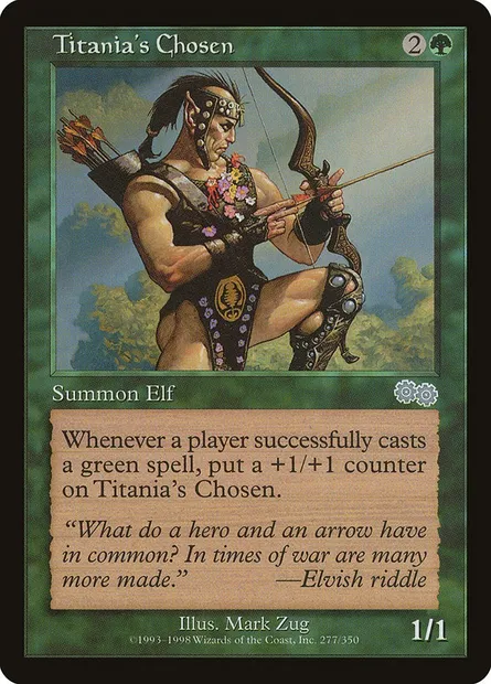 Elu de Titania, carte Magic USG 277 — extension Epopée d'Urza
