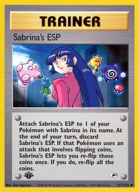 Sabrina's ESP, Pokémon card GH 117 — Gym Heroes set