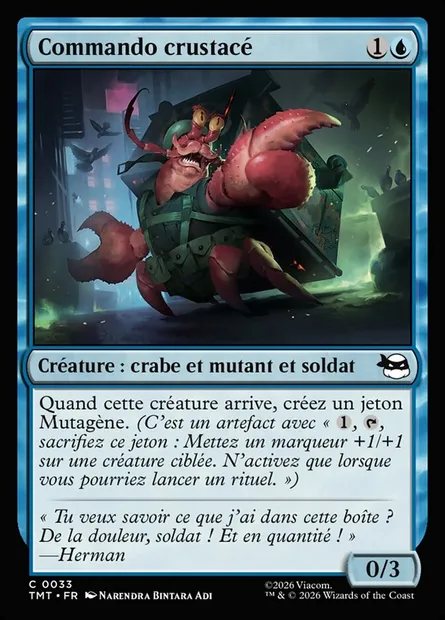 Commando crustacé, carte Magic TMT 33 — extension Teenage Mutant Ninja Turtles