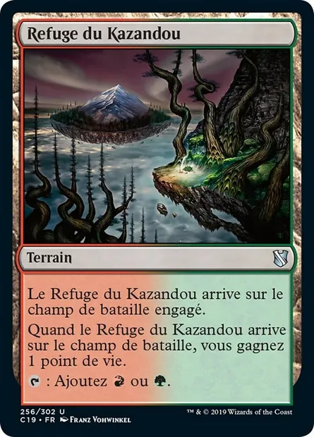 Refuge du Kazandou, carte Magic C19 256 — extension Commander 2019