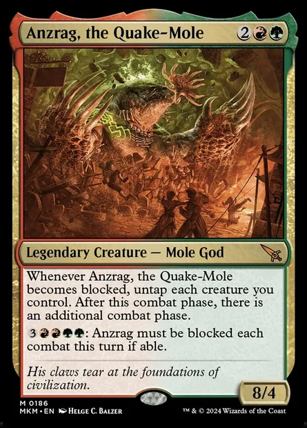 Anzrag, the Quake-Mole, Magic card MKM 186 — Murders at Karlov Manor set