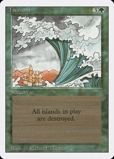 Tsunami, carte Magic 3ED 222 — extension Revised Edition