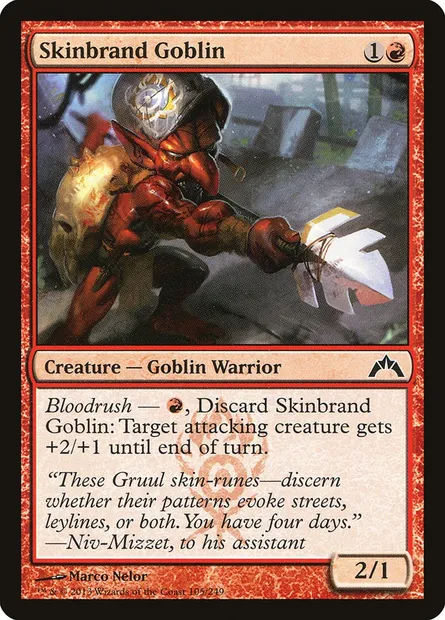 Skinbrand Goblin, Magic card GTC 105 — Gatecrash set