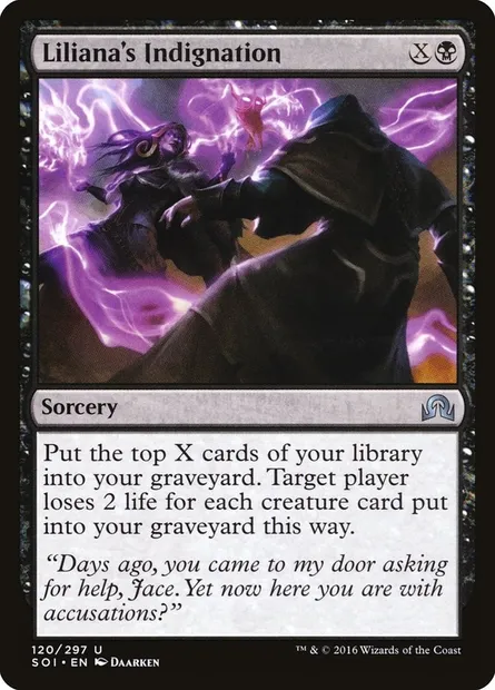 Liliana's Indignation, Magic card SOI 120 — Shadows over Innistrad set