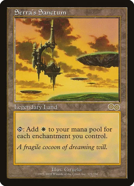Serra's Sanctum, Magic card USG 325 — Urza's Saga set