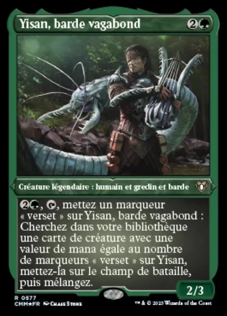 Yisan, barde vagabond, carte Magic CMM 577 — extension Commander Masters