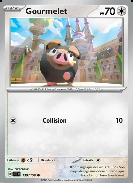 Gourmelet, carte Pokémon JTG 139 — extension Aventures Ensemble