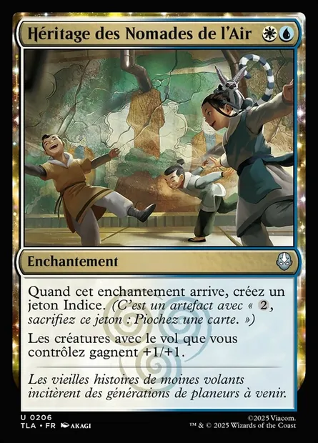 Héritage des Nomades de l'Air, carte Magic TLA 206 — extension Avatar: The Last Airbender