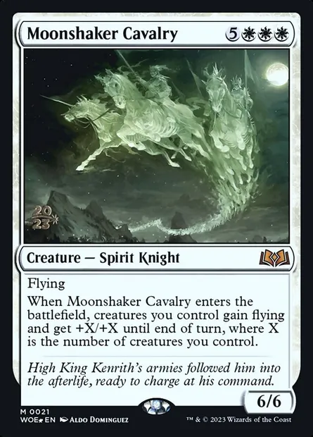 Moonshaker Cavalry, Magic card PWOE 21s — Wilds of Eldraine Promos set