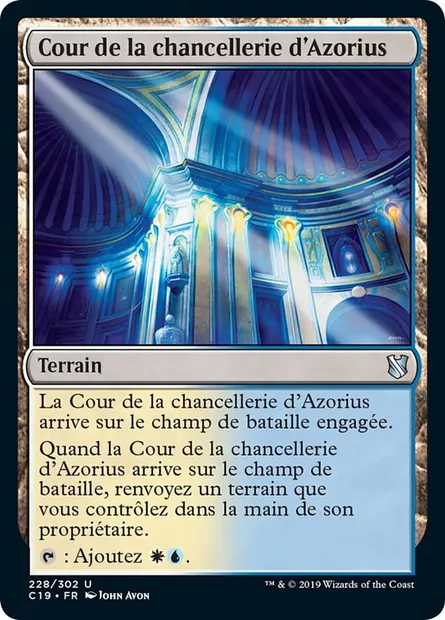 Cour de la chancellerie d'Azorius, carte Magic C19 228 — extension Commander 2019