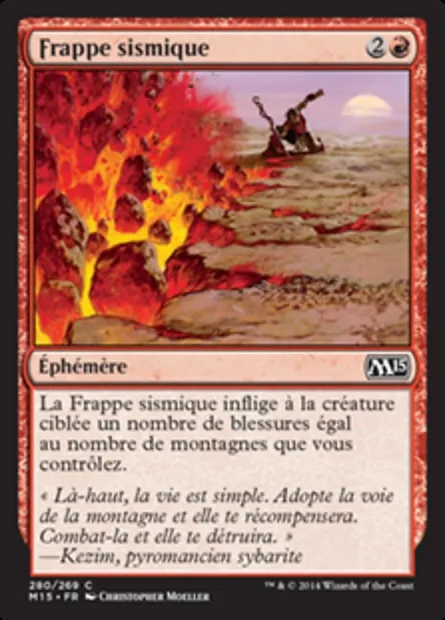 Frappe sismique, carte Magic M15 280 — extension Magic 2015