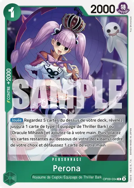 Perona, carte One Piece OP09-034 — extension LES NOUVEAUX EMPEREURS