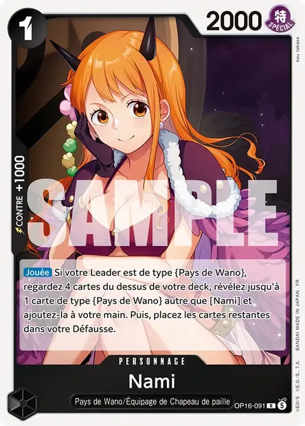 Nami, carte One Piece OP16-091 — extension L'HEURE DE LA BATAILLE DÉCISIVE
