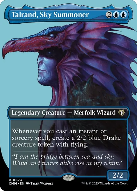 Talrand, Sky Summoner, Magic card CMM 673 — Commander Masters set