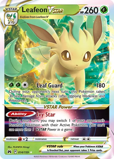 Leafeon VSTAR, Pokémon card CRZ 014 — Crown Zenith set