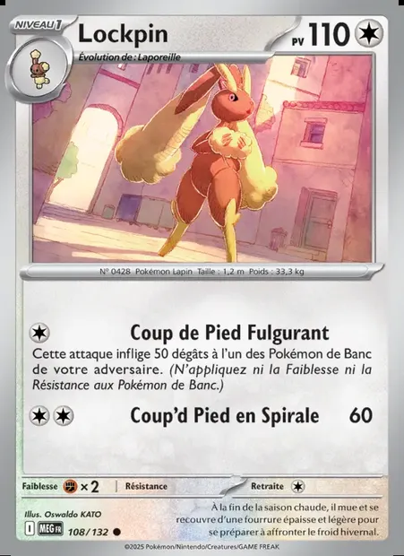 Lockpin, carte Pokémon MEG 108 — extension Méga-Évolution
