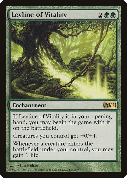 Leyline of Vitality, Magic card M11 183 — Magic 2011 set