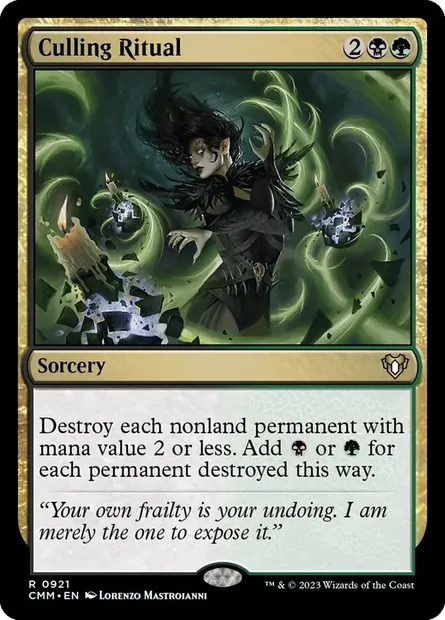 Culling Ritual, Magic card CMM 921 — Commander Masters set