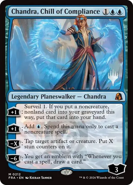 Chandra, frisson de la déférence, carte Magic PFRA 212p — extension Reality Fracture Promos