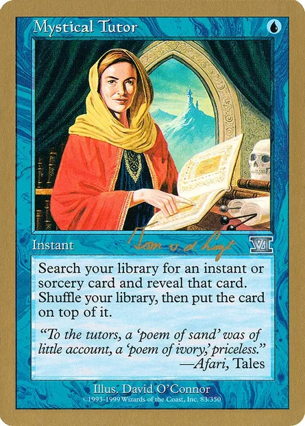 Mystical Tutor, Magic card WC00 tvdl83 — World Championship Decks 2000 set