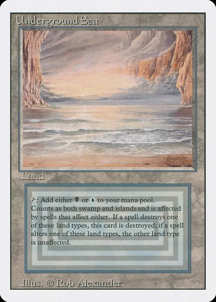 Underground Sea, Magic card 3ED 290 — Revised Edition set